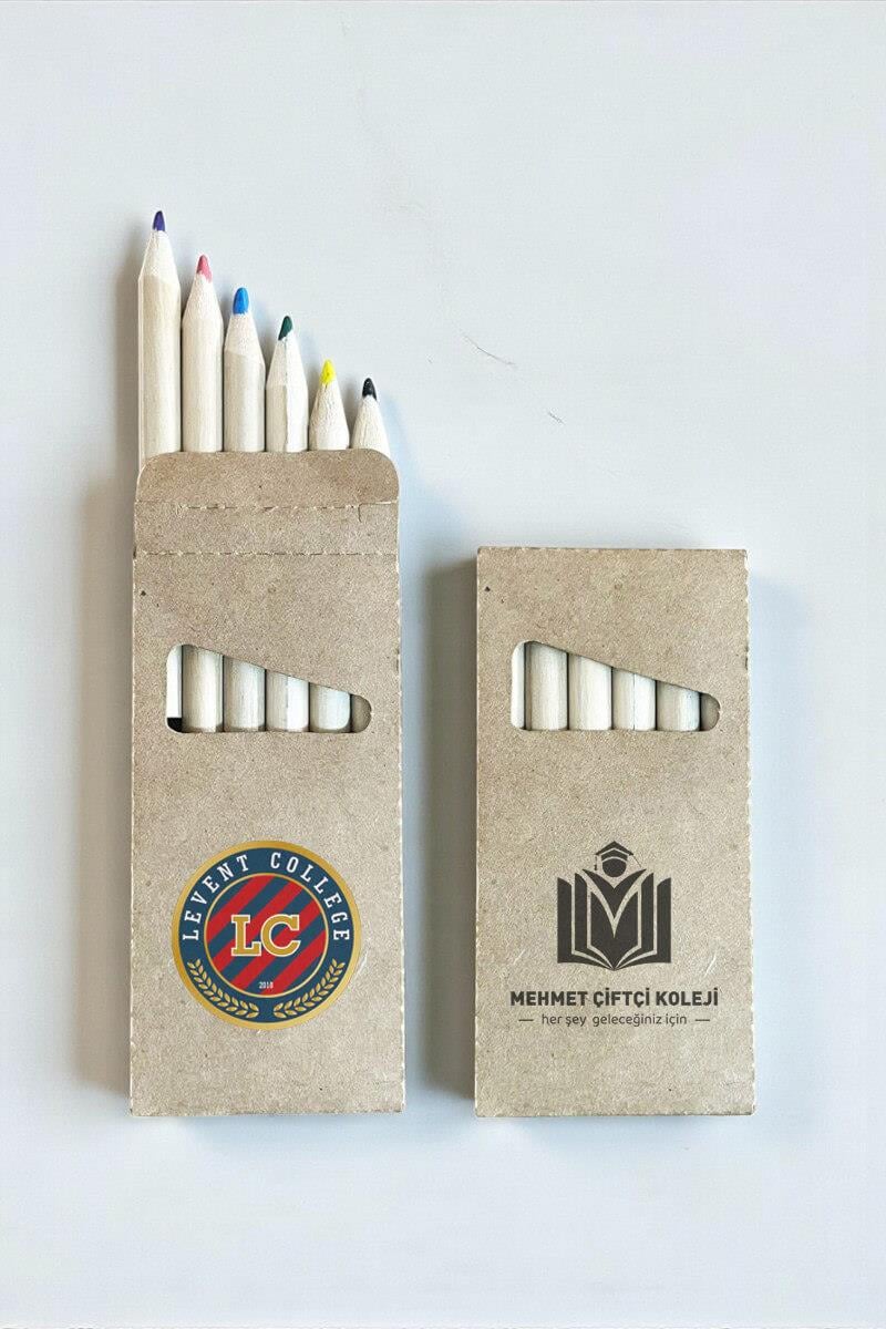 Kraft Kutulu 6lı Yarım Boya Kalemi