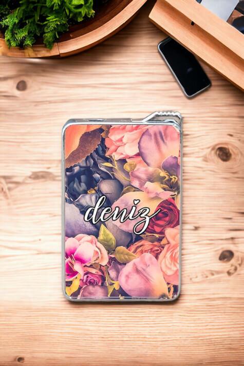 Kurumuş Çiçek Arka Planlı İsimli Çakmak