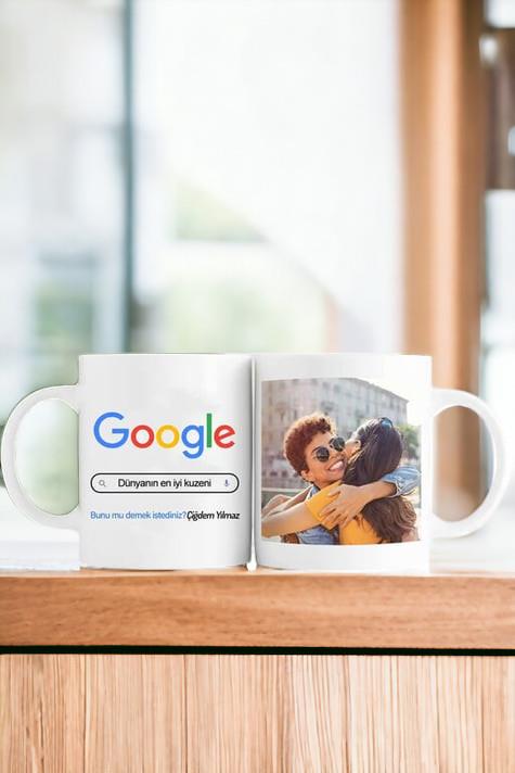 Kuzene Hediye Google Tasarım Esprili Beyaz Kupa Bardak