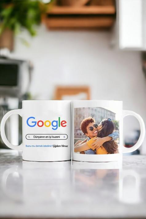 Kuzene Hediye Google Tasarım Esprili Beyaz Kupa Bardak