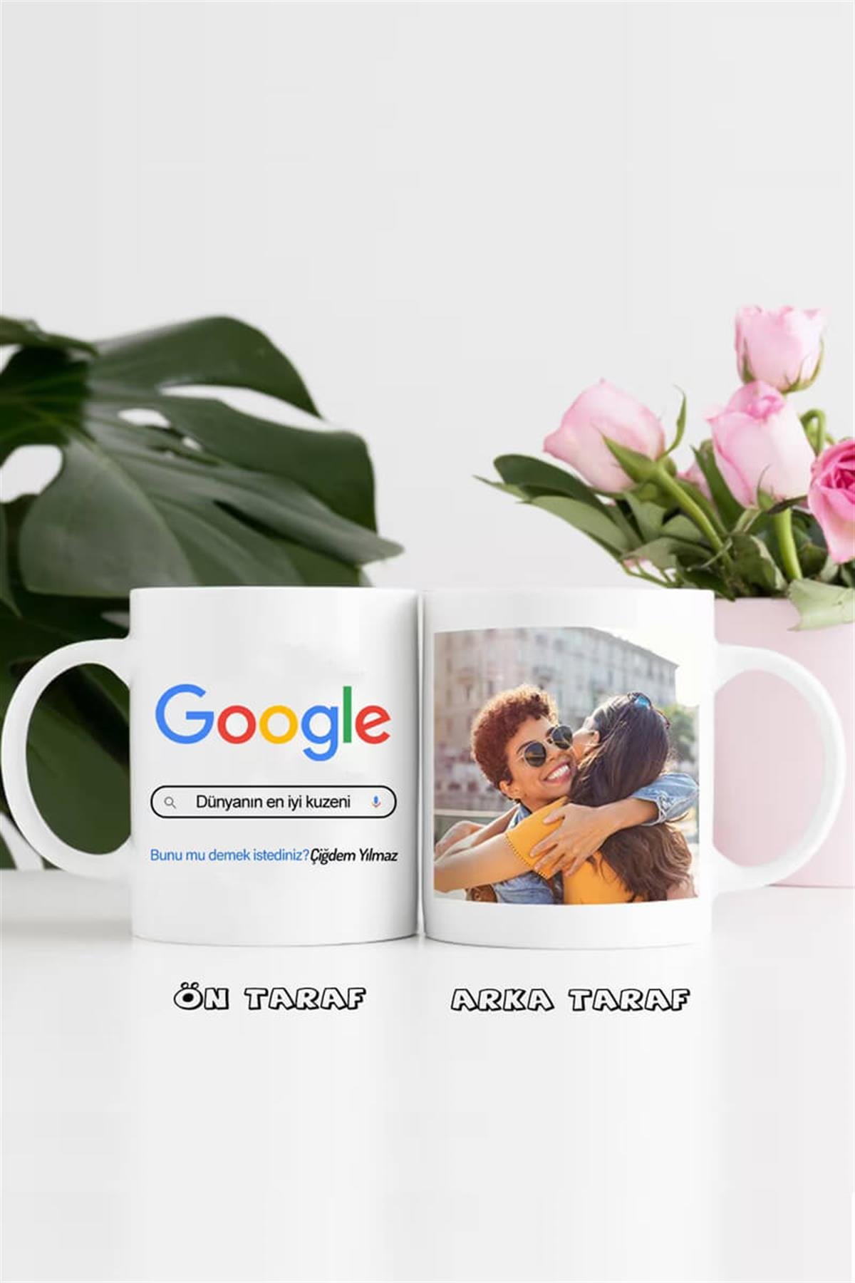 Kuzene Hediye Google Tasarım Esprili Beyaz Kupa Bardak