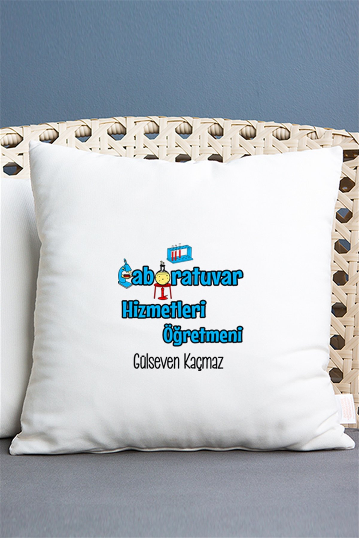 Laboratuvar Hizmetleri Saten Kare Yastık