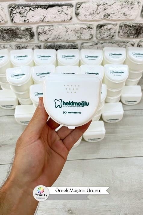 Logo Baskılı Diş Protez Kutusu