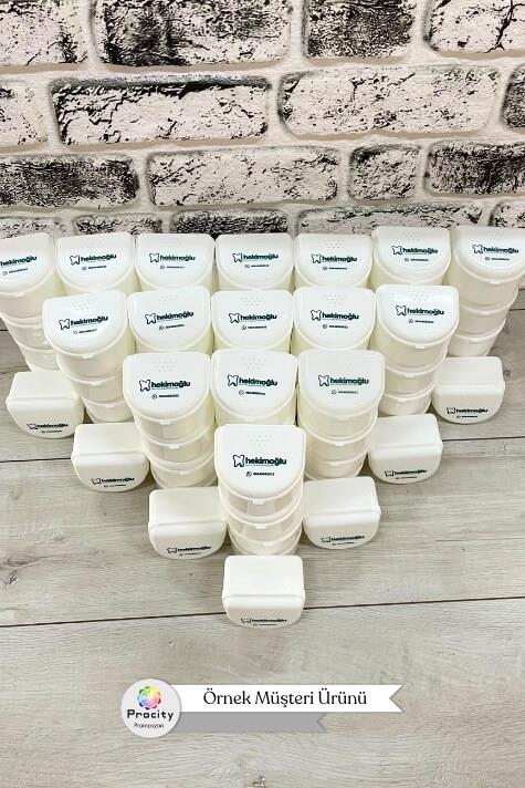 Logo Baskılı Diş Protez Kutusu