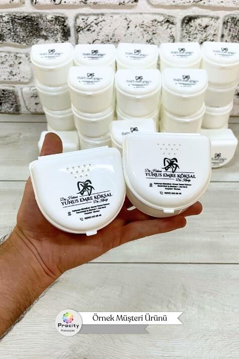 Logo Baskılı Diş Protez Kutusu