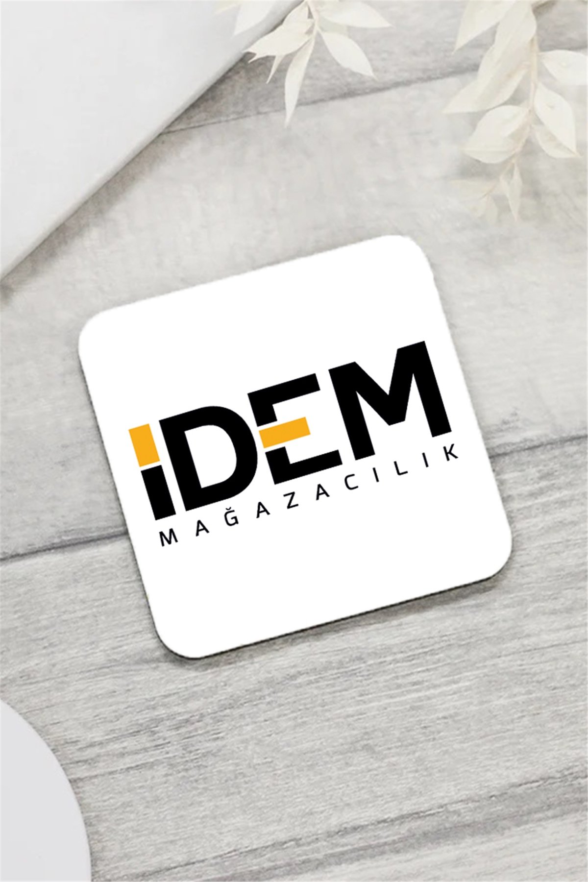 Logolu Ahşap Bardak Altlığı
