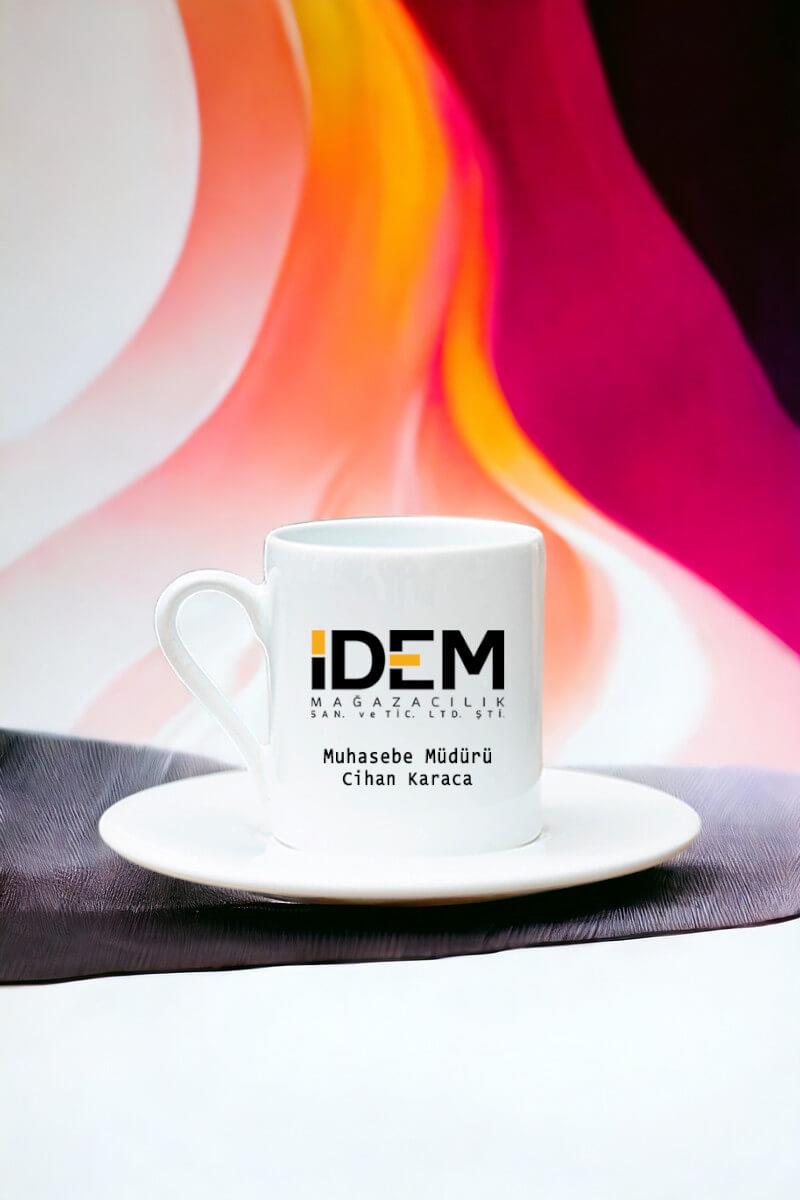 Logolu Beyaz Türk Kahvesi Fincanı