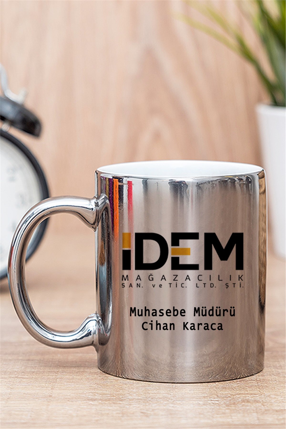 Logolu Gold - Silver Kupa Bardak