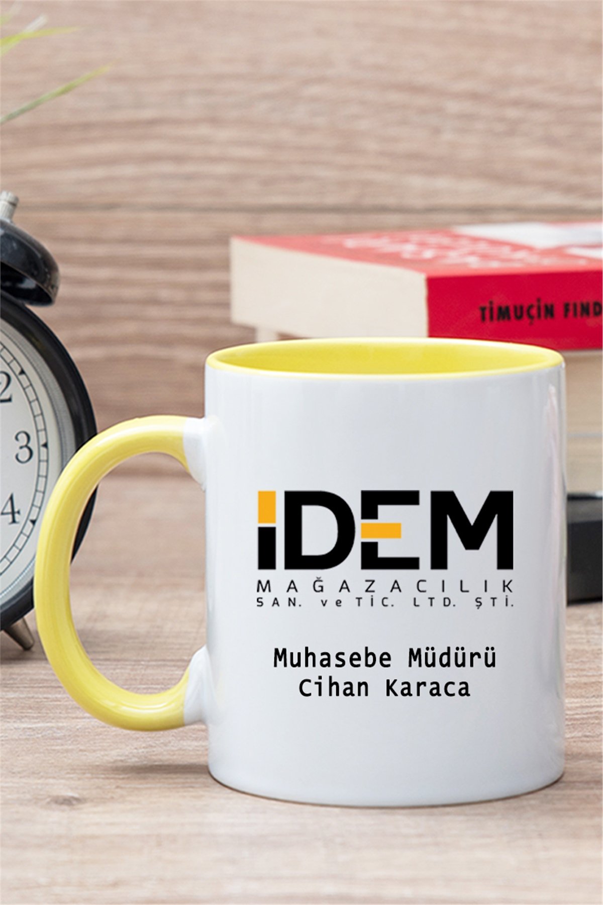 Logolu İçi Renkli Kupa Bardak