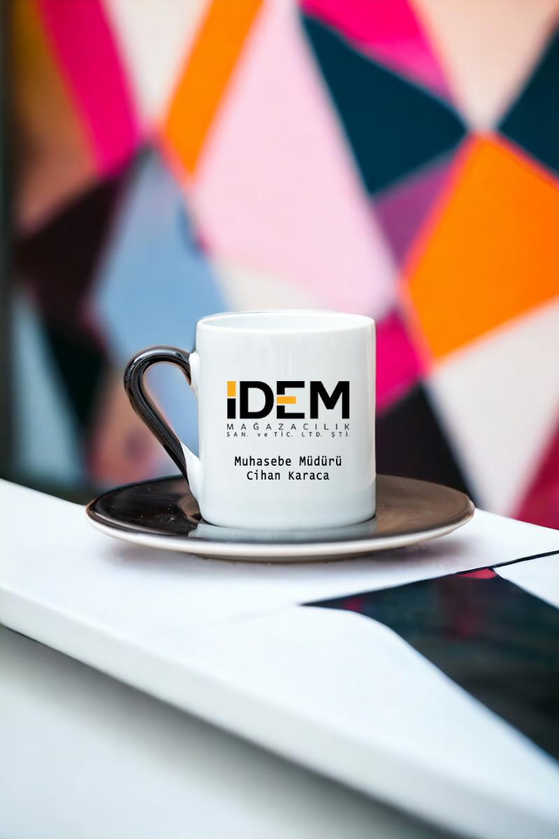 Logolu Renkli Türk Kahvesi Fincanı