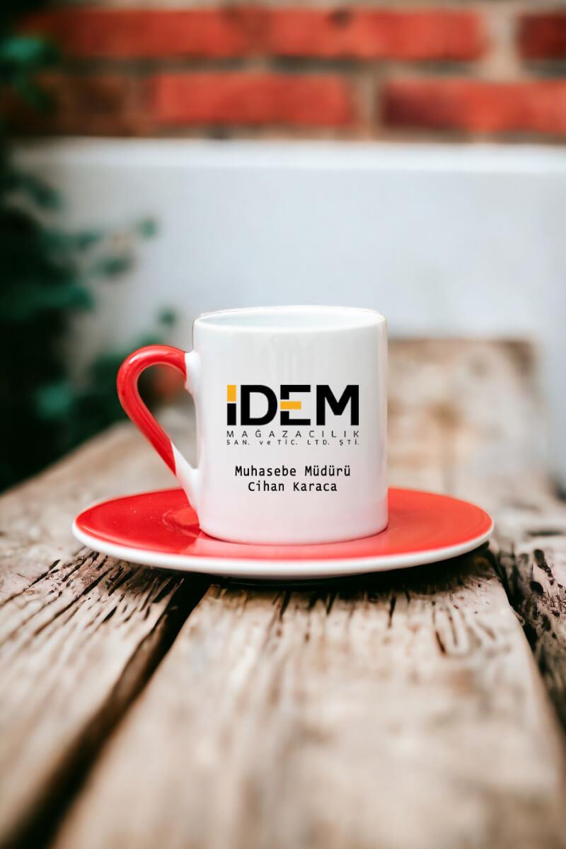 Logolu Renkli Türk Kahvesi Fincanı