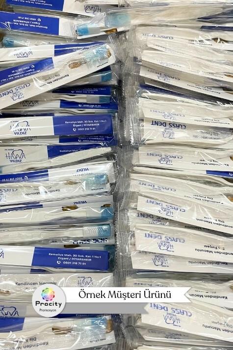 Logonuza Özel Ambalajlı Tek Kullanımlık Diş Fırçası