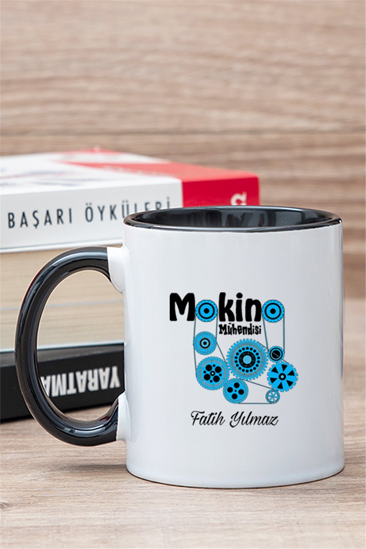 Makine Mühendisi İçi Renkli Kupa Bardak