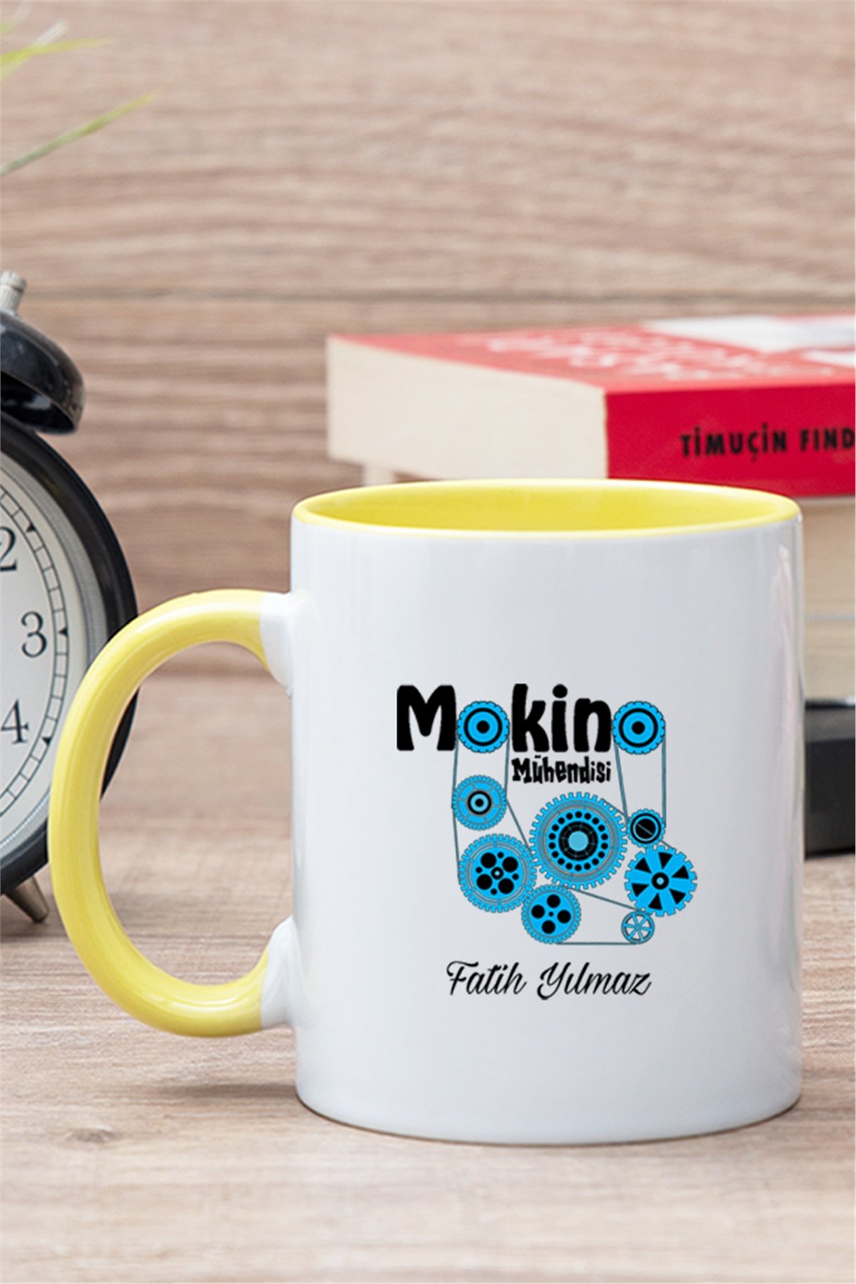 Makine Mühendisi İçi Renkli Kupa Bardak