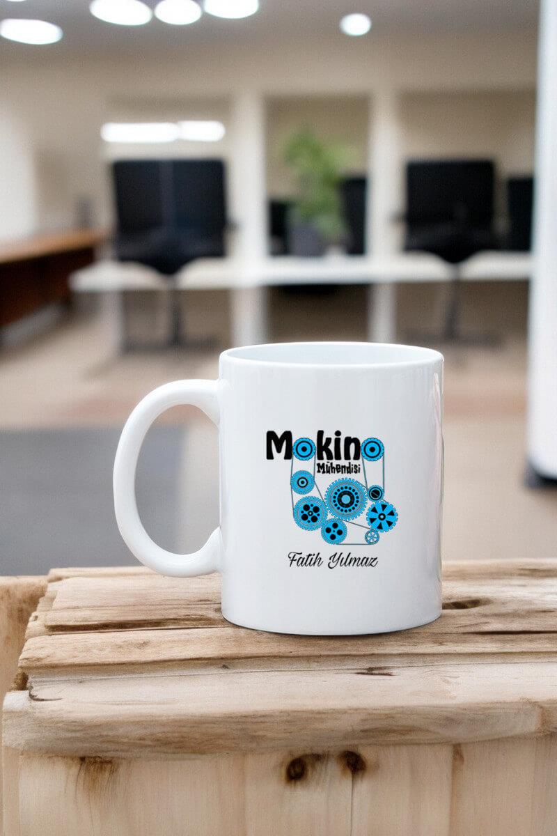 Makine Mühendisine Hediye Beyaz Kupa Bardak