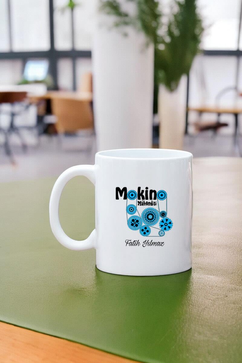 Makine Mühendisine Hediye Beyaz Kupa Bardak
