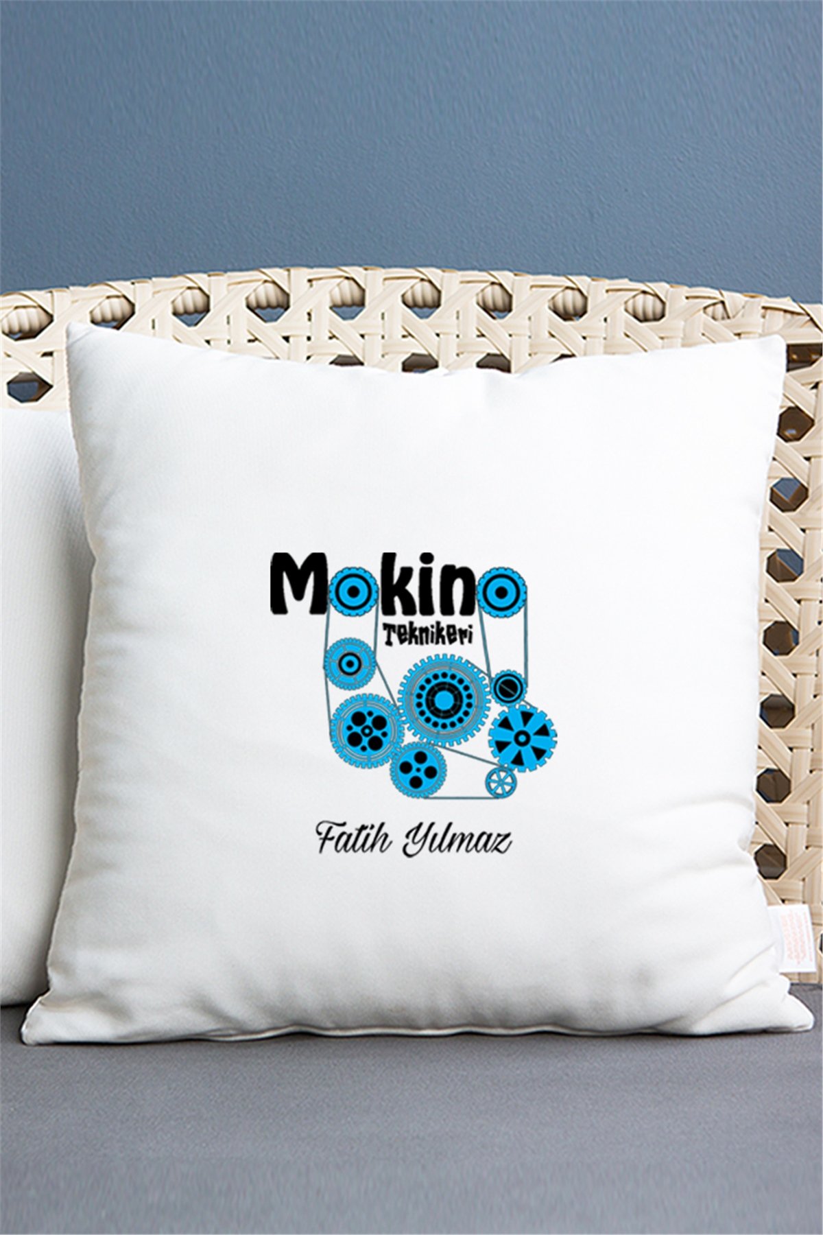 Makine Teknikeri Saten Kare Yastık