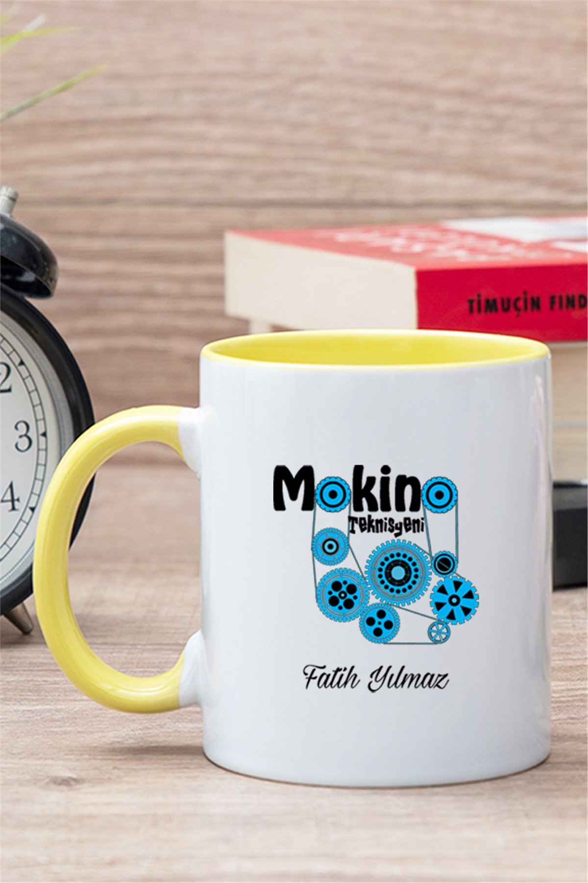 Makine Teknisyeni İçi Renkli Kupa Bardak