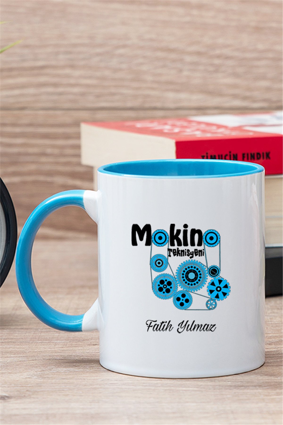 Makine Teknisyeni İçi Renkli Kupa Bardak
