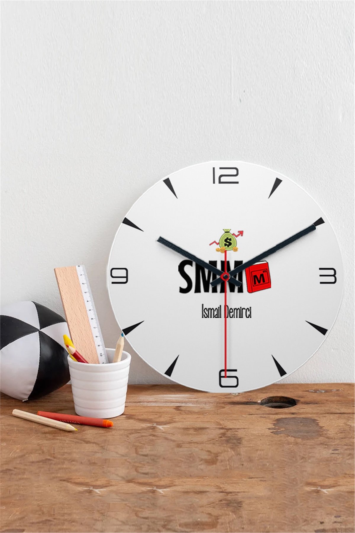 Mali Müşavir Ahşap Duvar Saati