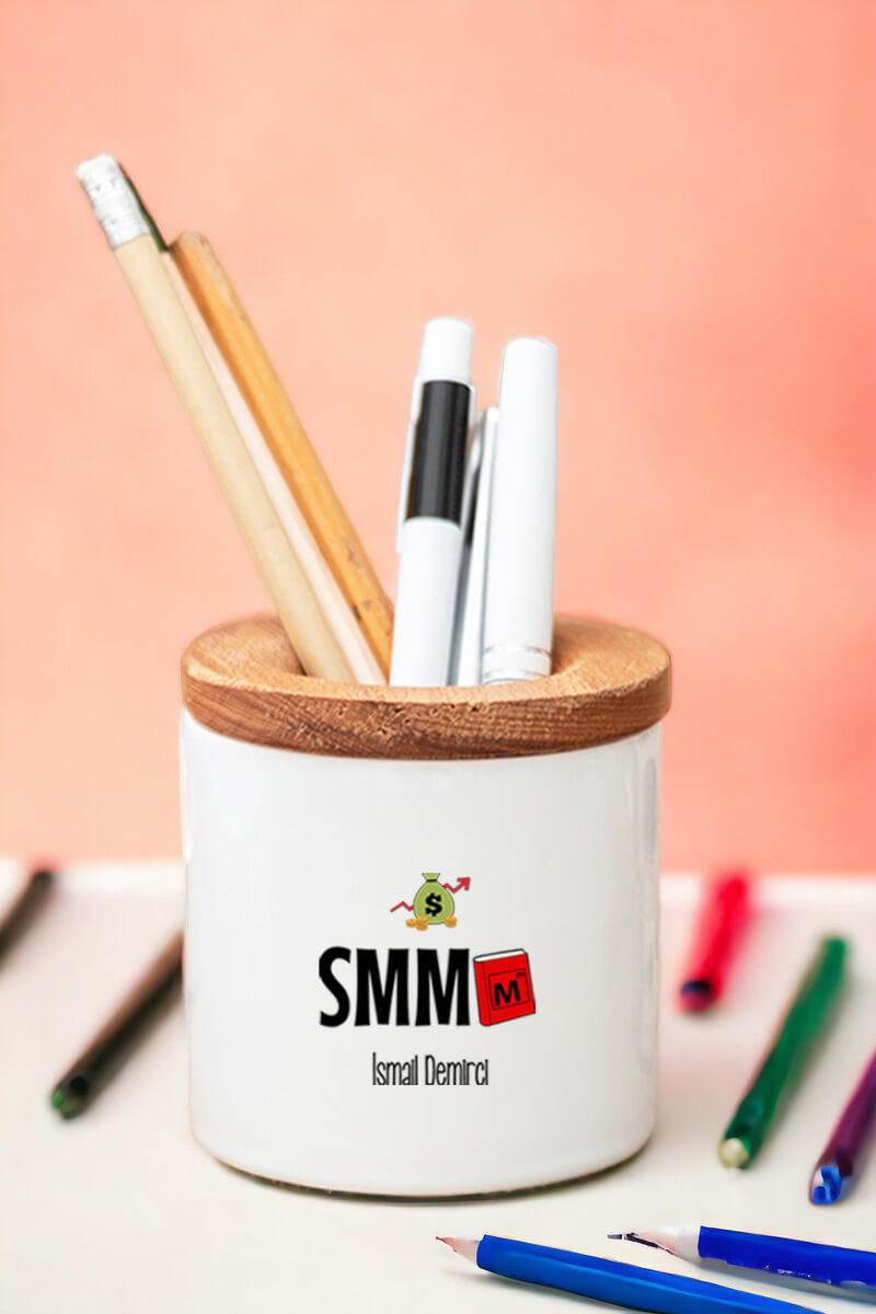 Mali Müşavir Ahşap Kapaklı Kalemlik