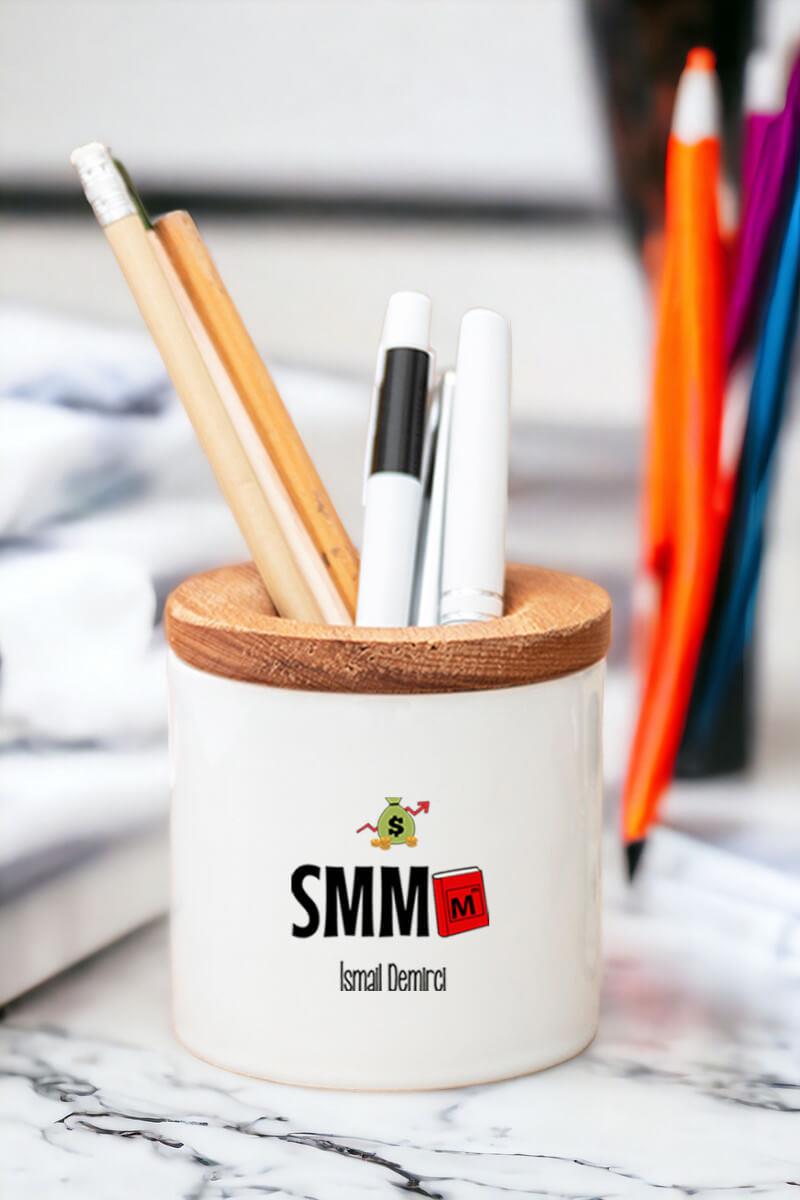 Mali Müşavir Ahşap Kapaklı Kalemlik