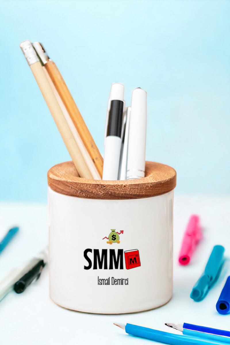 Mali Müşavir Ahşap Kapaklı Kalemlik