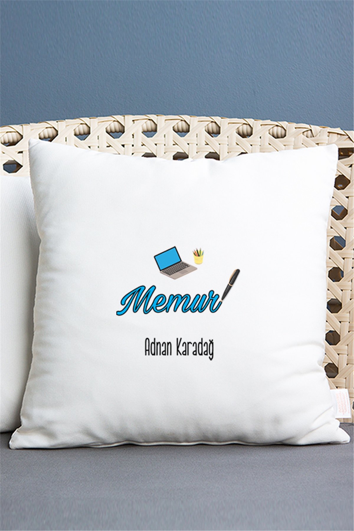 Memur Saten Kare Yastık
