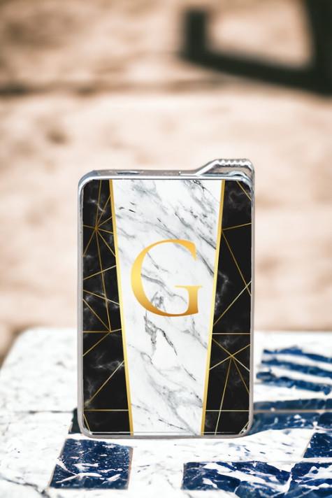 Mermer Tasarım Gold Baş Harfli Çakmak