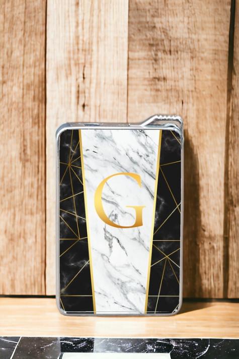 Mermer Tasarım Gold Baş Harfli Çakmak