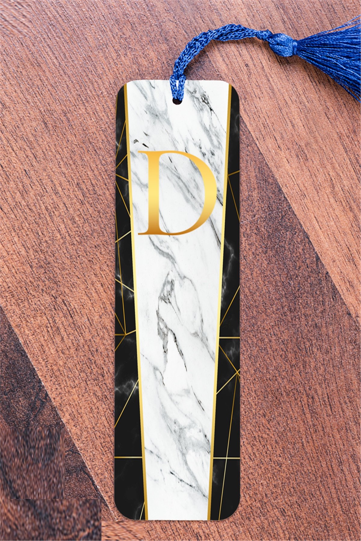 Mermer Tasarım Gold Baş Harfli Metal Kitap Ayracı