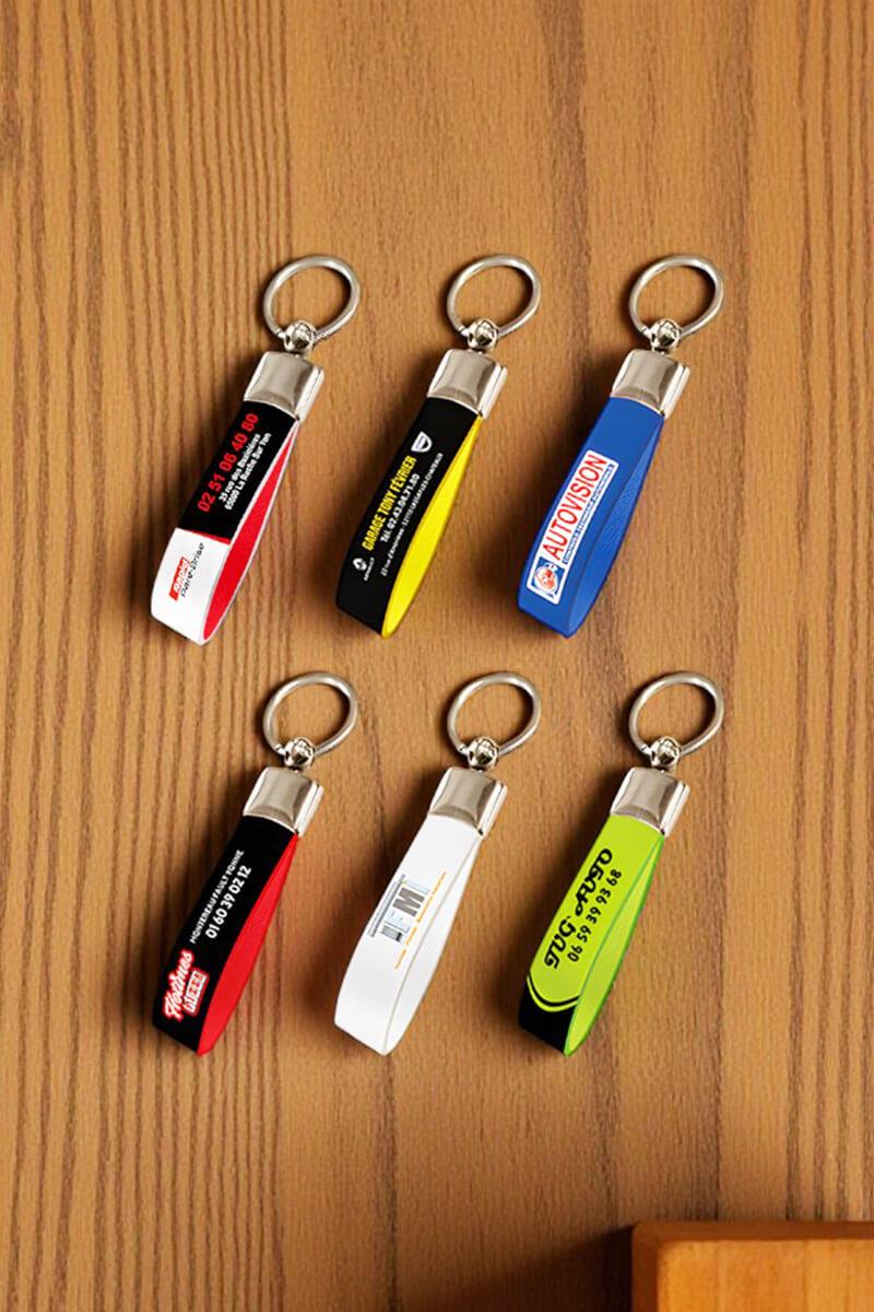 Metal Aksamlı Promosyon Deri Anahtarlık