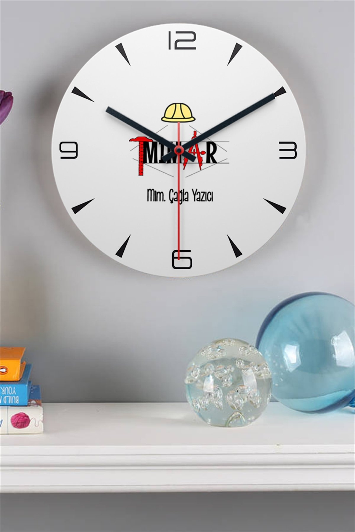 Mimarlık Ofisine Hediye Kişiye Özel Duvar Saati