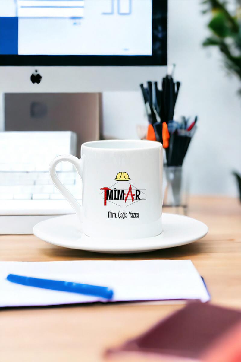 Mimar Beyaz Türk Kahvesi Fincanı