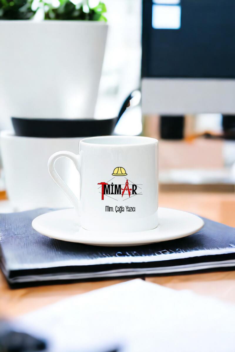 Mimar Beyaz Türk Kahvesi Fincanı