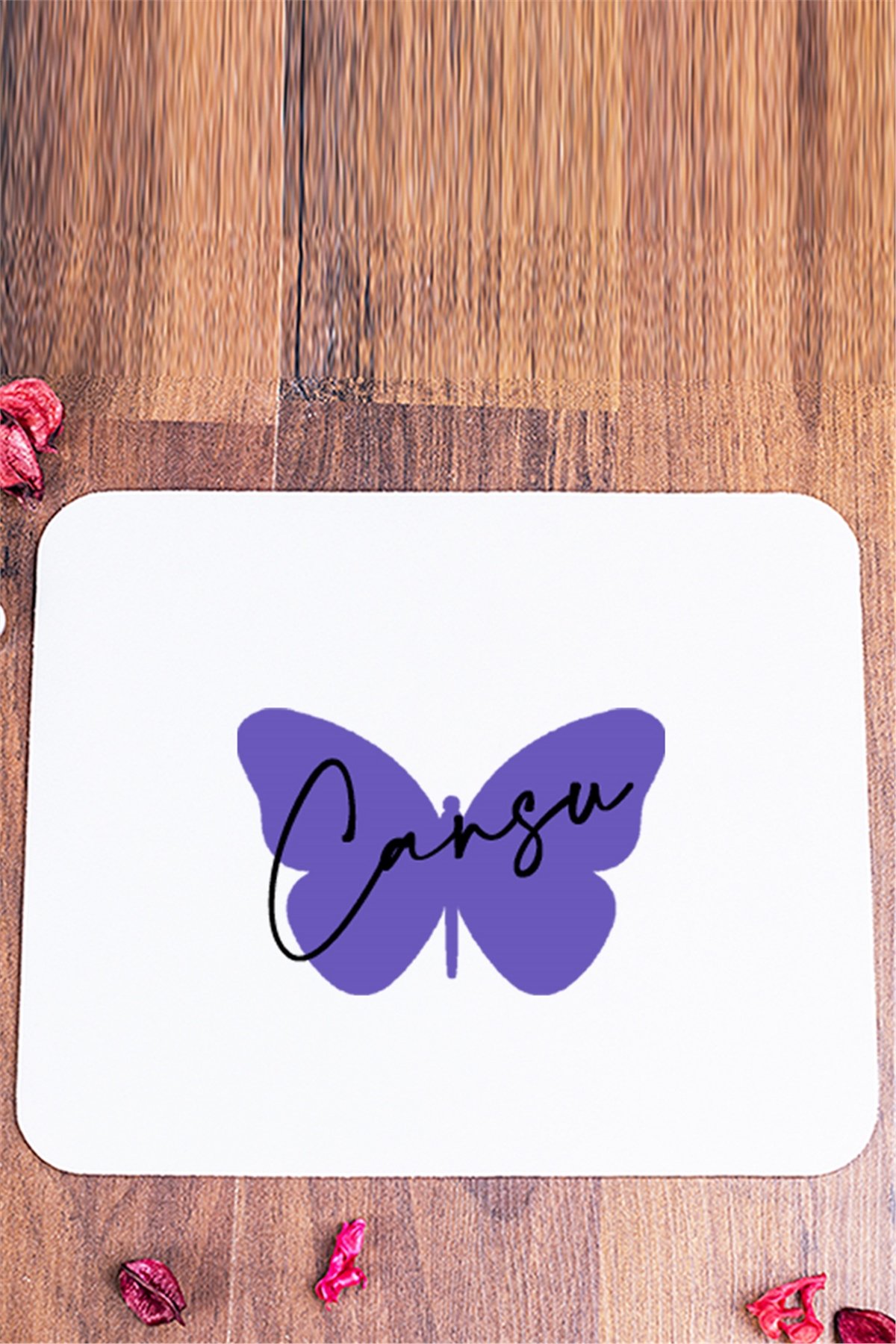 Mor Kelebek Tasarım Mouse Pad