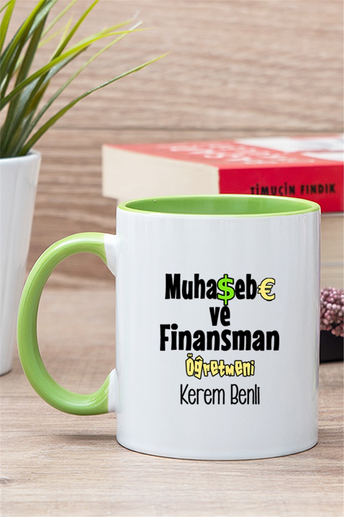 Muhasebe ve Finansman Öğretmeni İçi Renkli Kupa Bardak