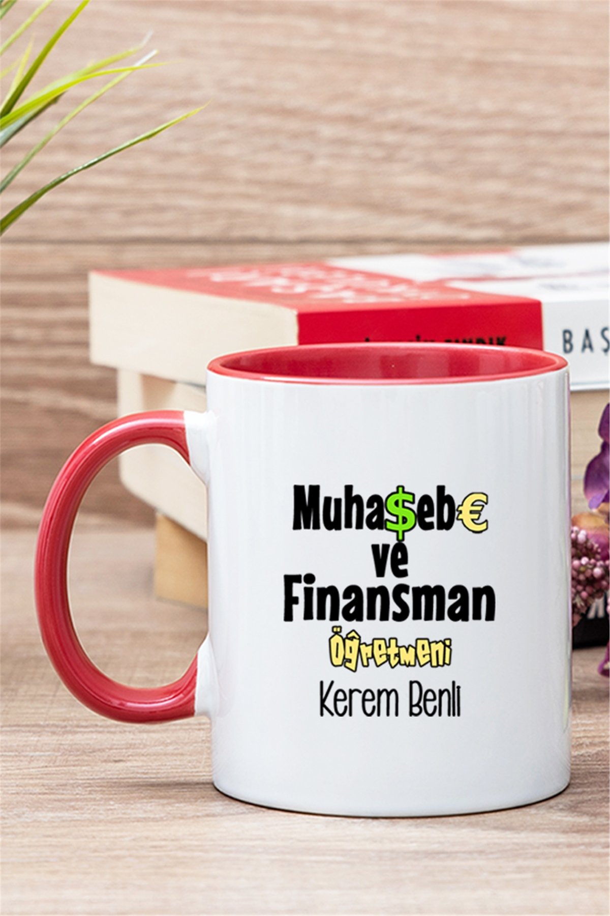 Muhasebe ve Finansman Öğretmeni İçi Renkli Kupa Bardak