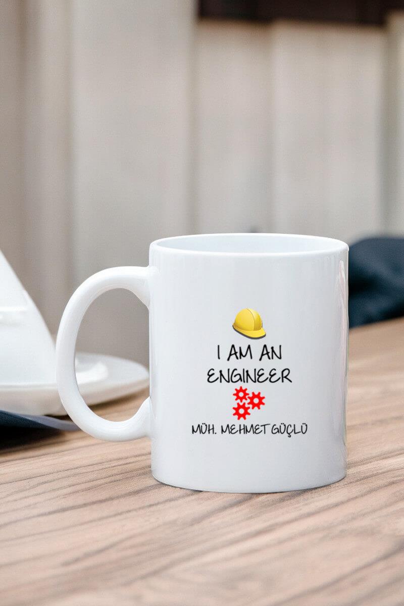 Mühendise Hediye Beyaz Kupa Bardak
