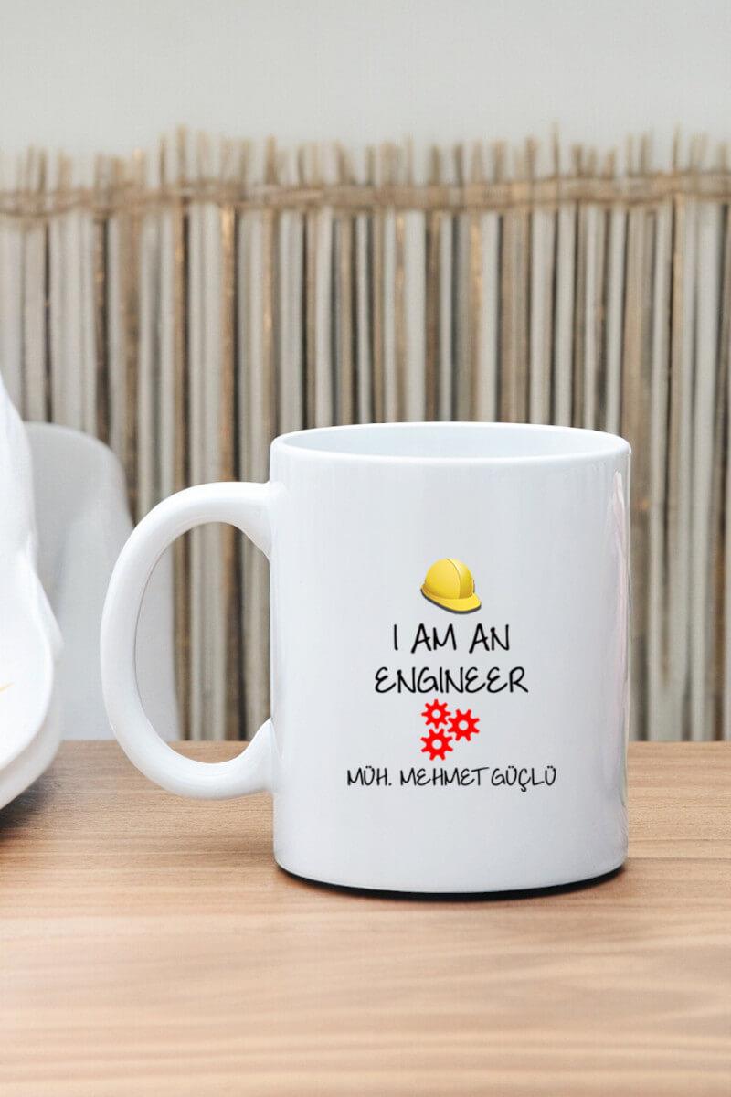 Mühendise Hediye Beyaz Kupa Bardak
