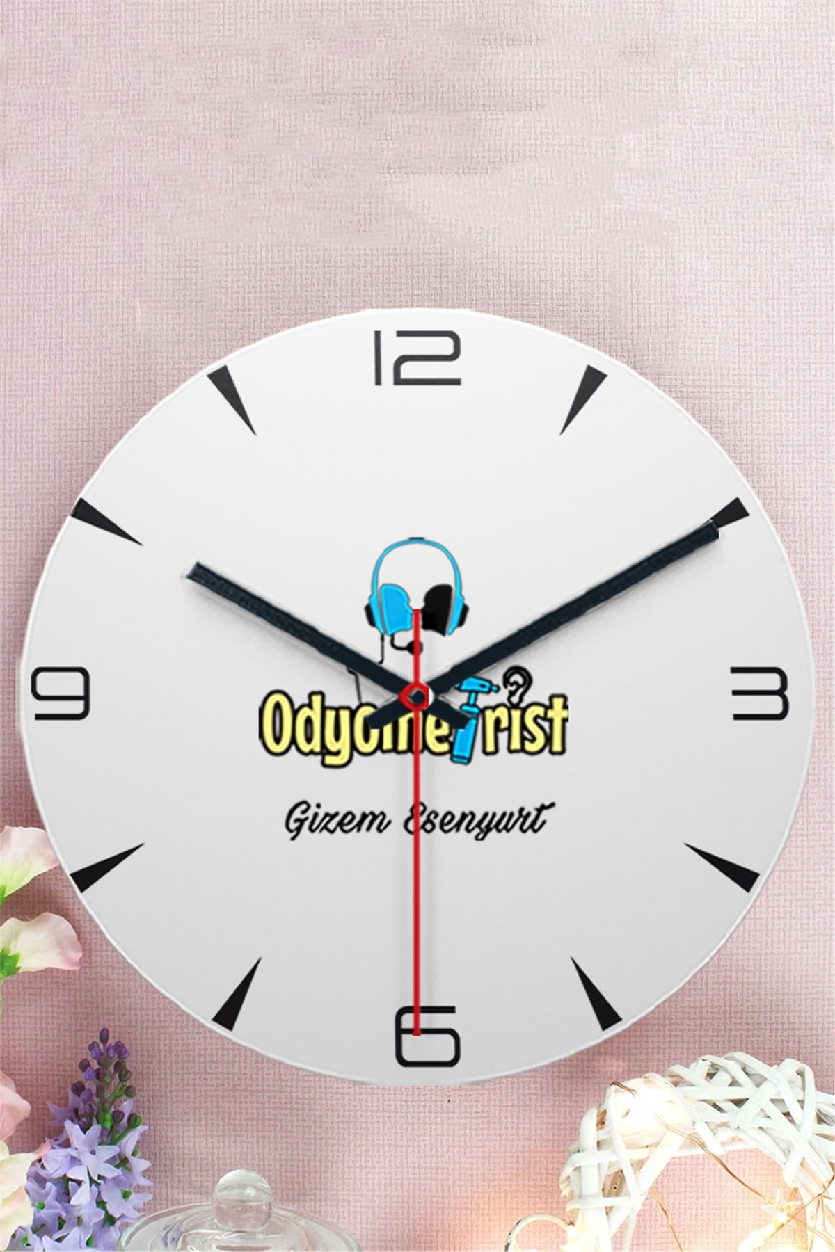 Odyometrist Ahşap Duvar Saati
