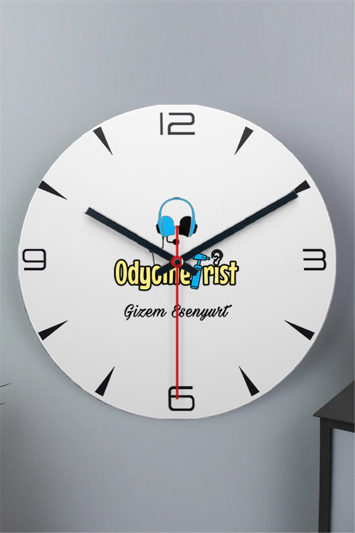 Odyometrist Ahşap Duvar Saati