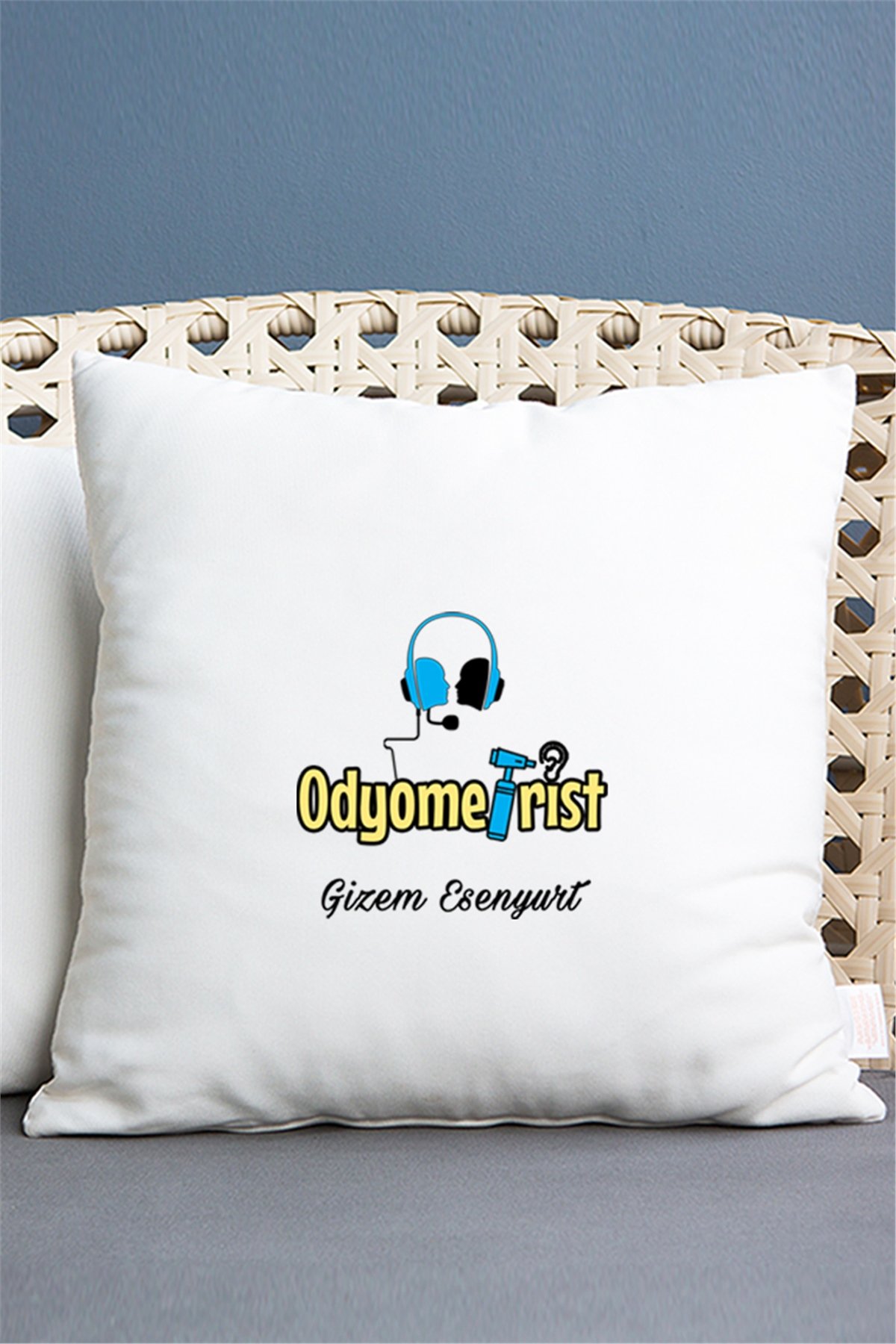 Odyometrist Saten Kare Yastık