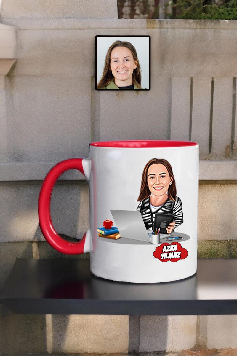 Ofis Hediyesi Kişiye Özel Ofis Karikatürlü Kupa Bardak