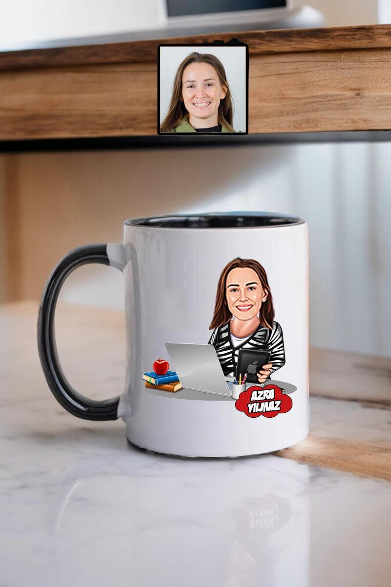 Ofis Hediyesi Kişiye Özel Ofis Karikatürlü Kupa Bardak