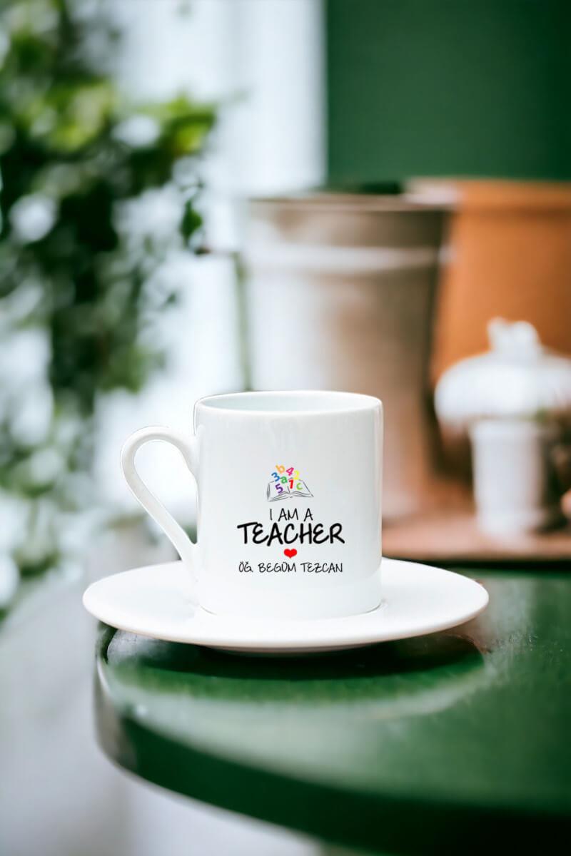 Öğretmen Beyaz Türk Kahvesi Fincanı