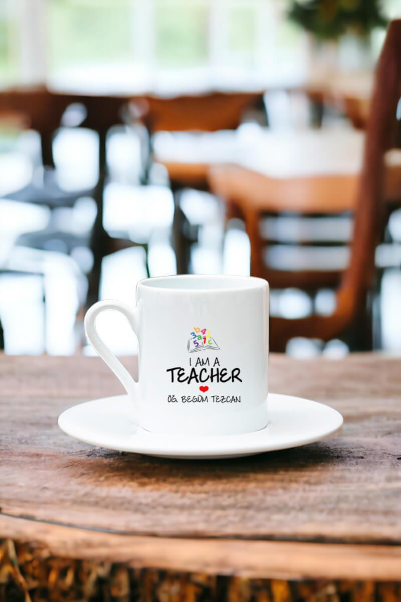 Öğretmen Beyaz Türk Kahvesi Fincanı