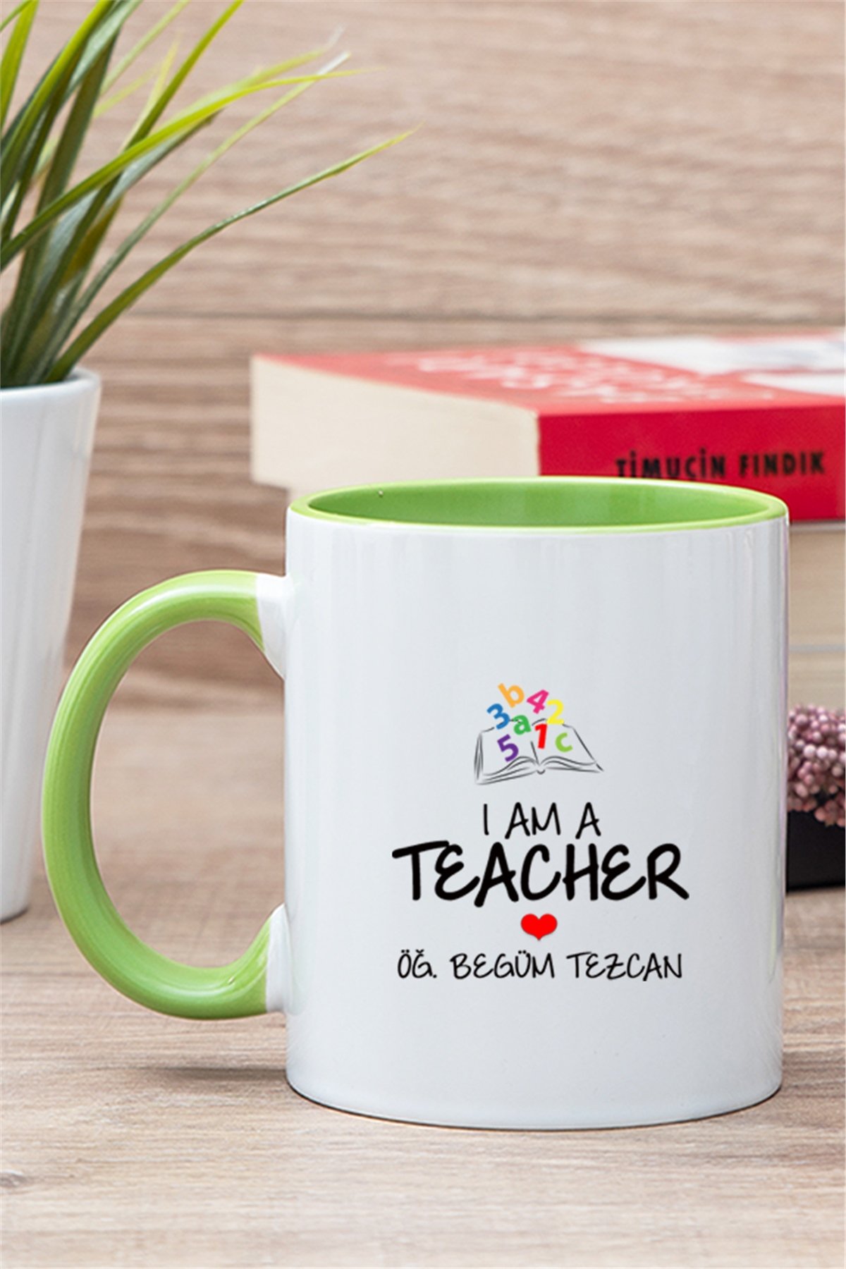 Öğretmen İçi Renkli Kupa Bardak