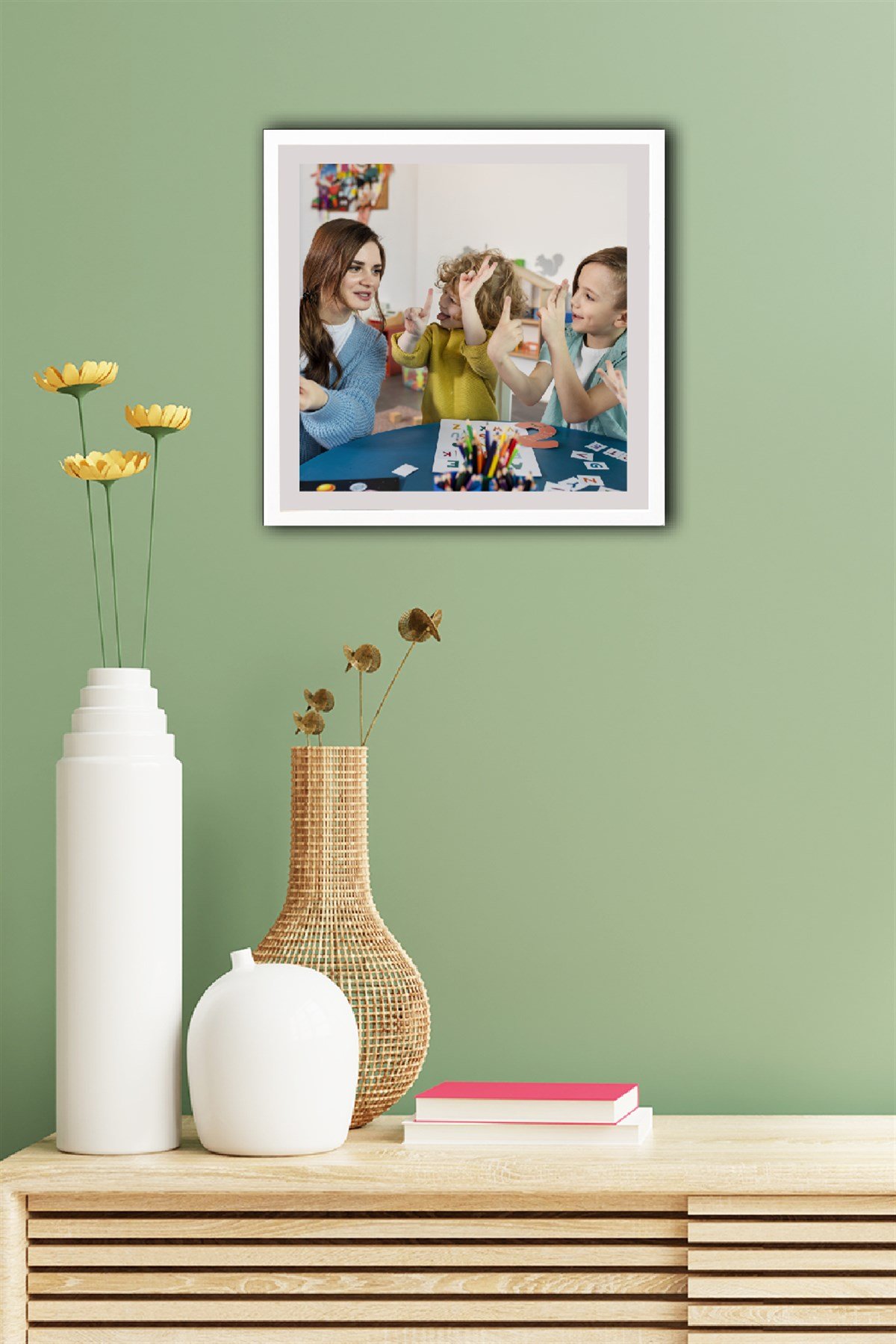 Öğretmen Sök Tak Kare Çerçeveler