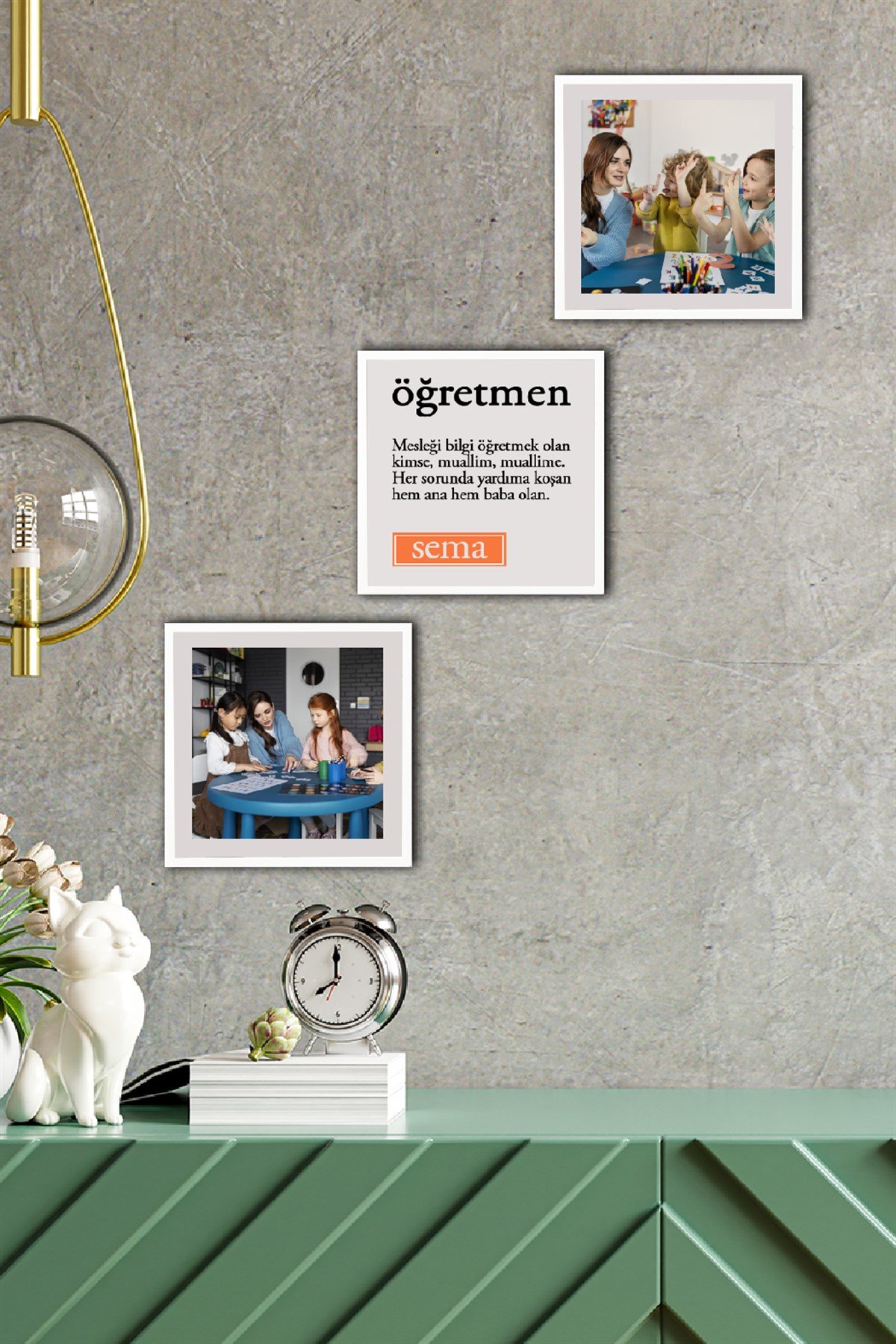 Öğretmen Sök Tak Kare Çerçeveler